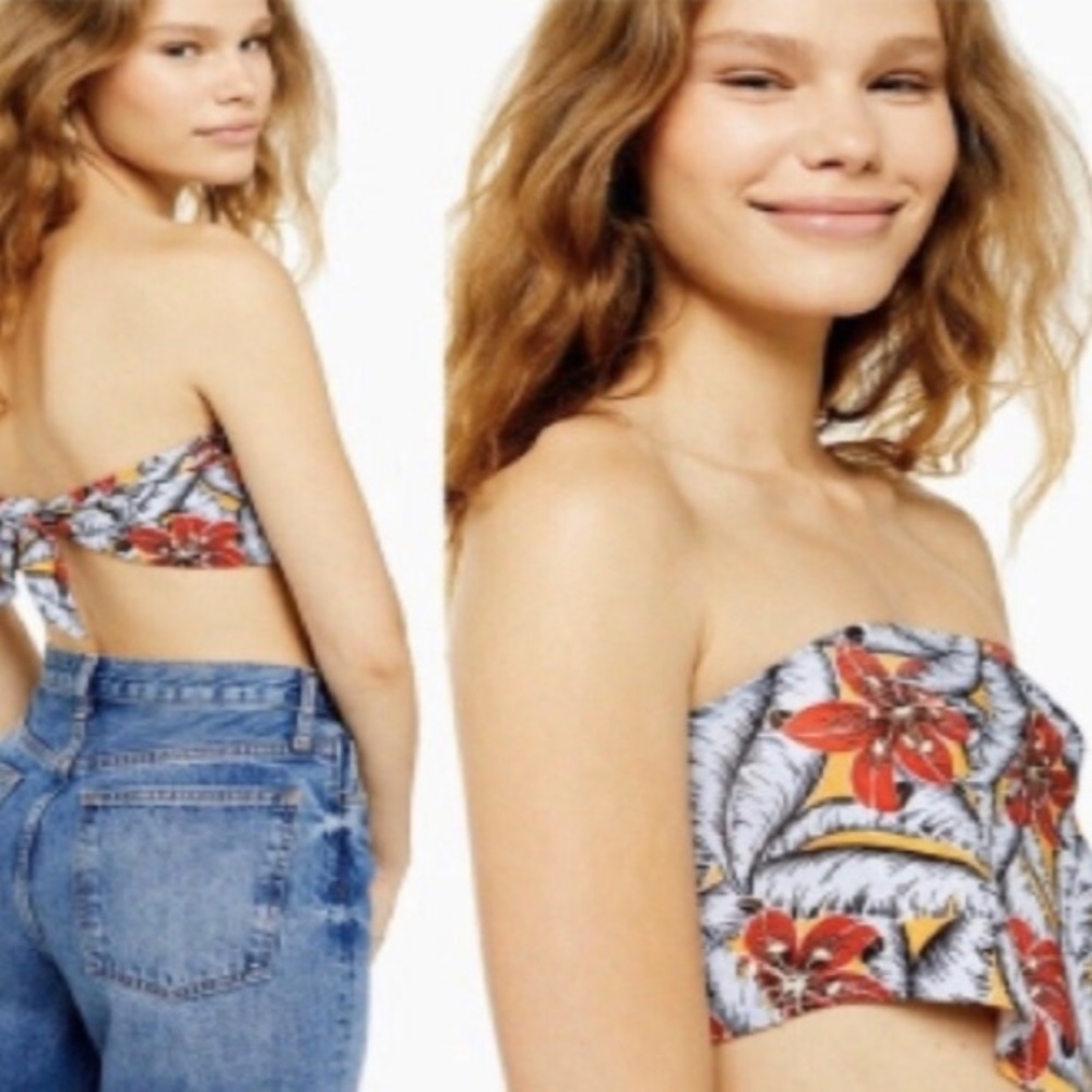 Topshop Bandanna Tie Top